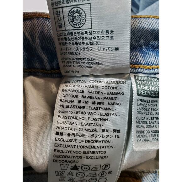 Levis Premium Ribcage Flare Jeans Womens 31 Blue High-Rise Button Fly LIGHT WASH - Picture 8 of 14